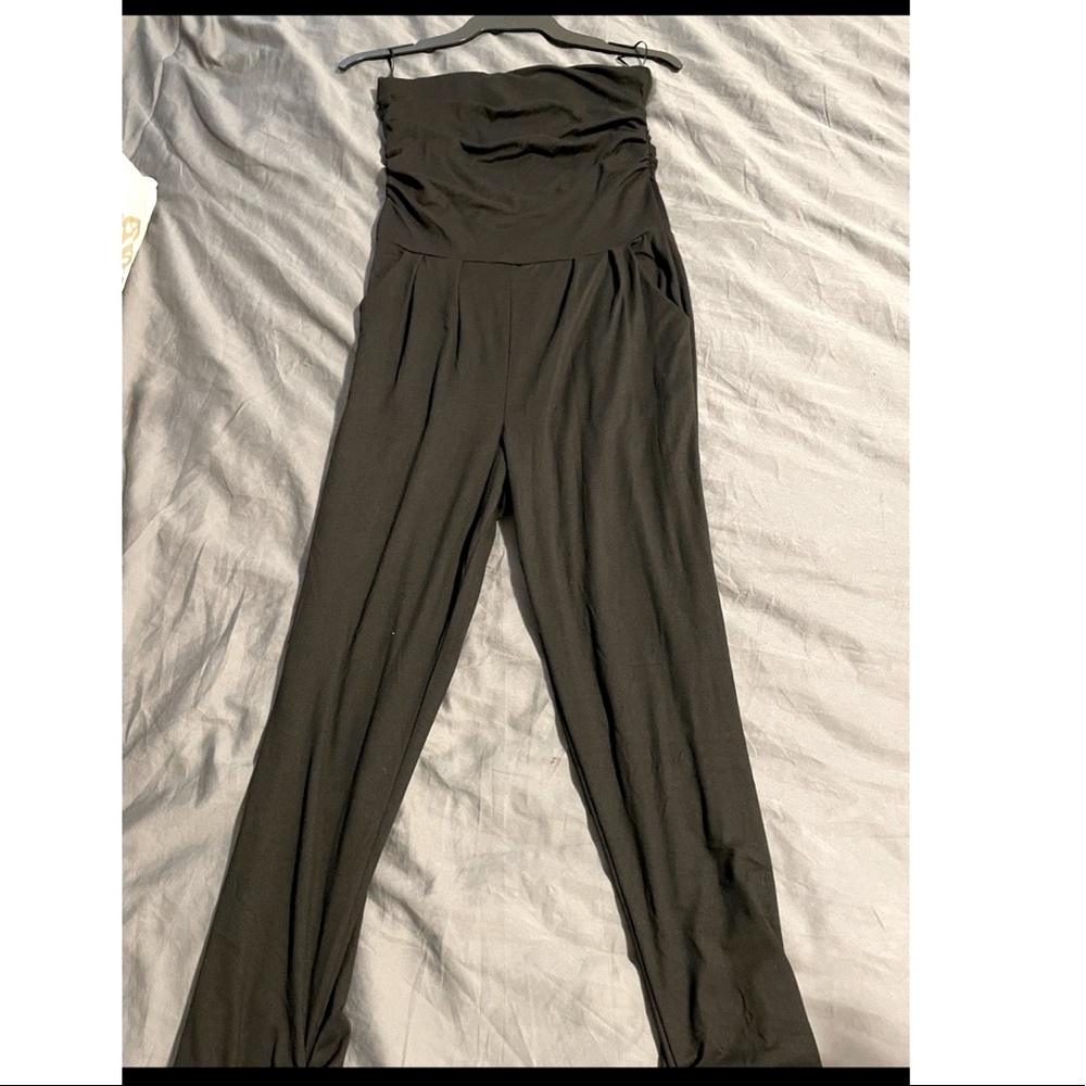 Brand new Forever 21 Black strapless long length jumpsuit size small